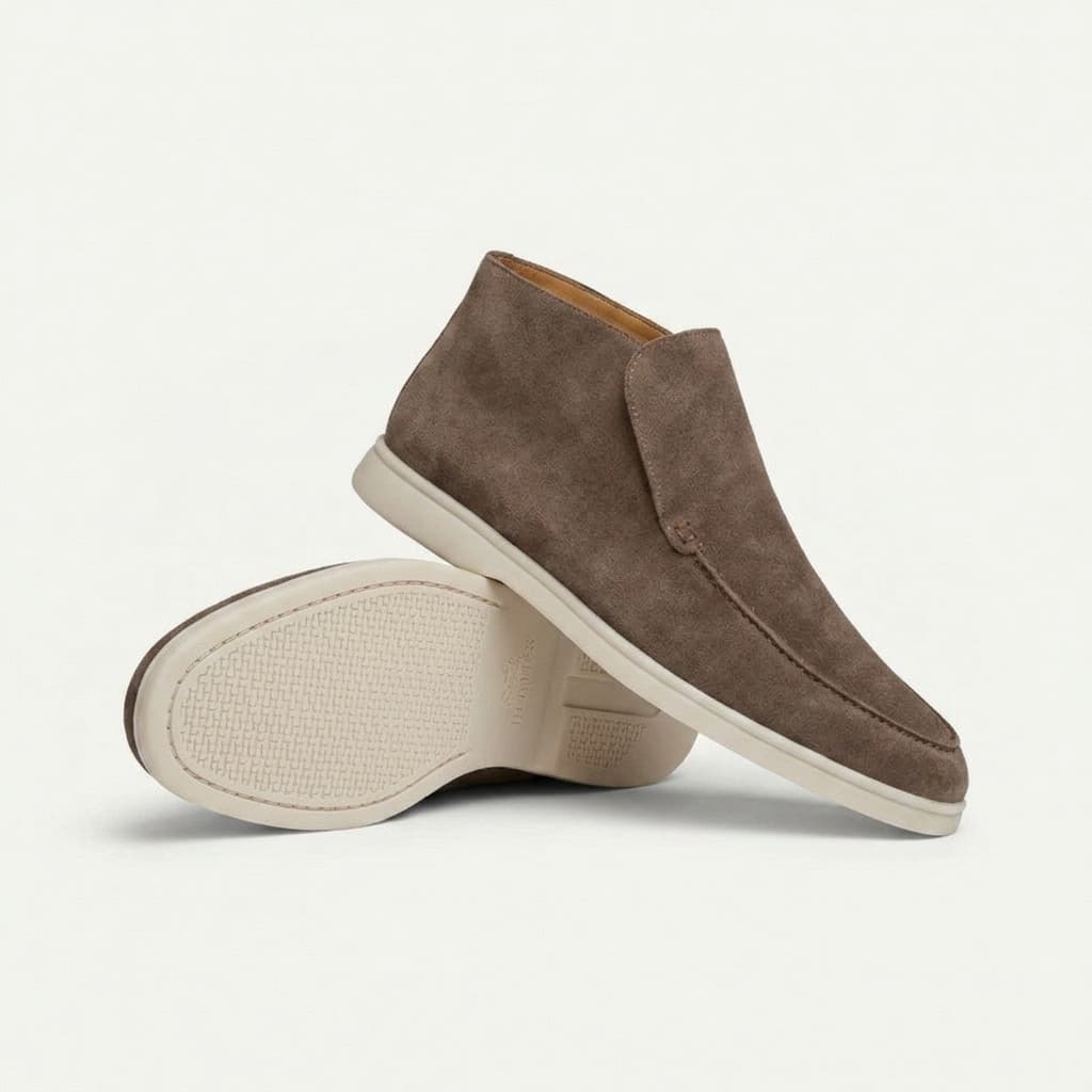 Mocasines de ante hombre — zapatos slip-on ligeros — estilo casual diario